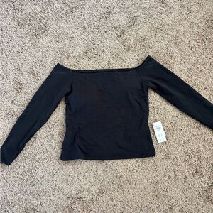 Abercrombie & Fitch Black Off-Shoulder Top